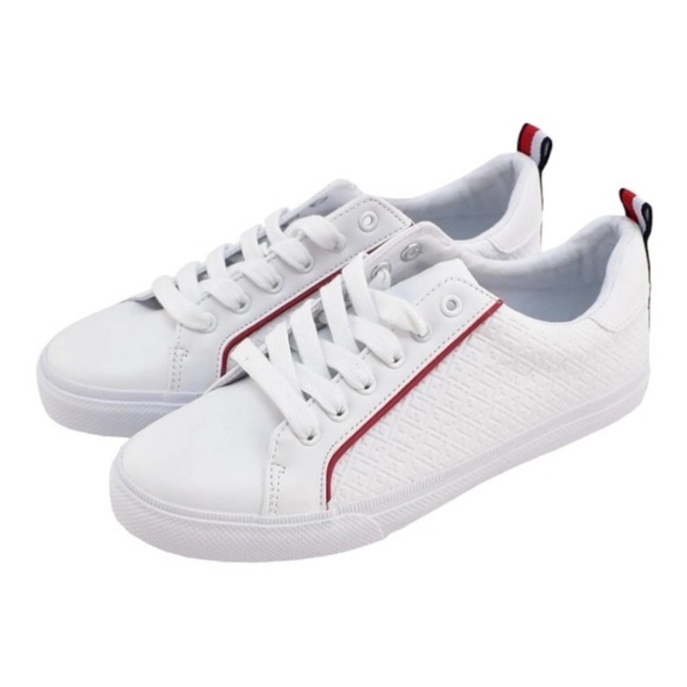 Tommy Hilfiger White/ Tropic Red Lexe Sneakers